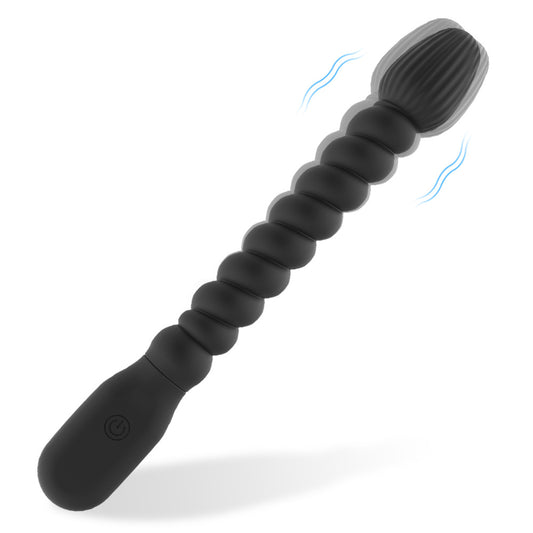 Black Electric Anal Butt Plug Pull Beads Massager
